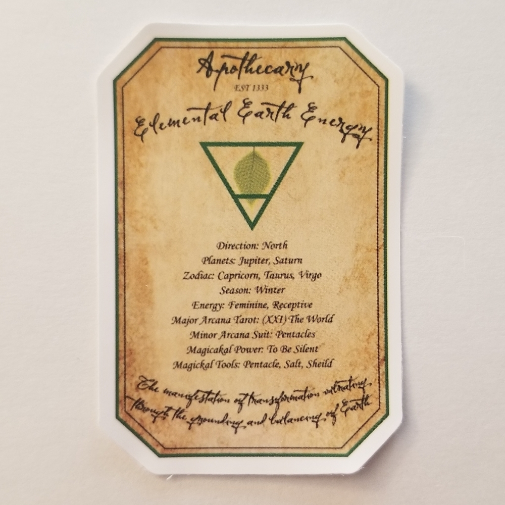 10/$10 Apothecary Earth Energy Sticker